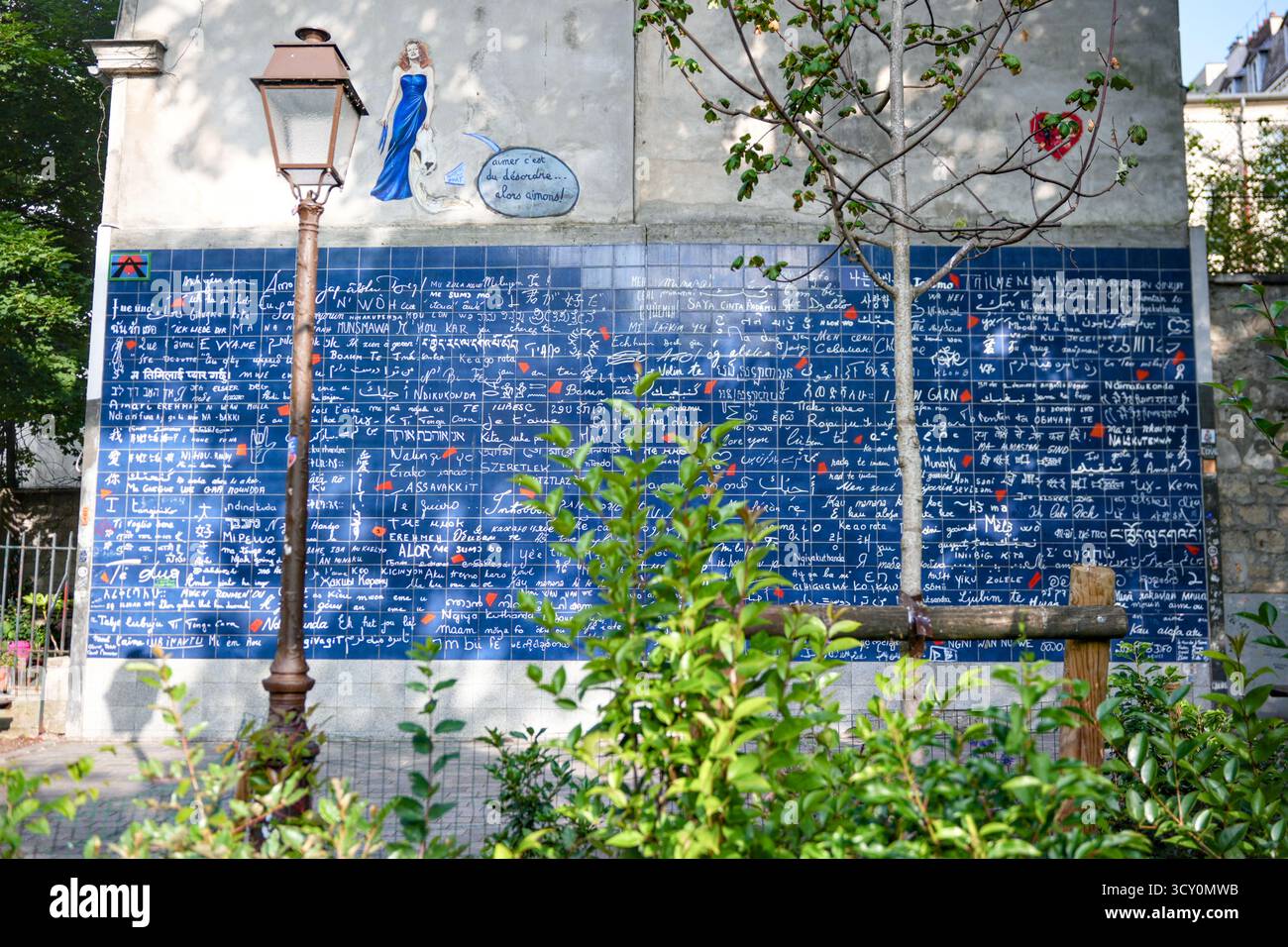 Je t'aime Wall Montmartre Paris France 13 octobre 2025 Banque D'Images