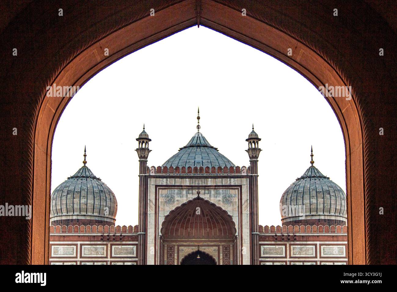 Masjid-i Jahan-Numa à New Delhi, Inde Banque D'Images