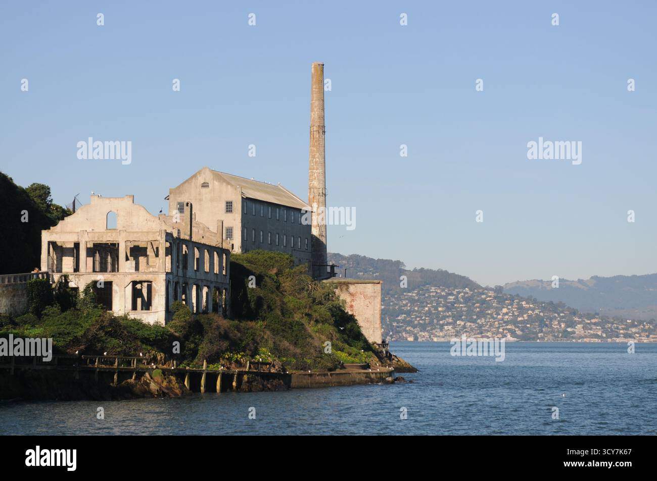 Prison d'Alcatraz, une île célèbre située dans la baie de San Francisco, en Californie. Banque D'Images
