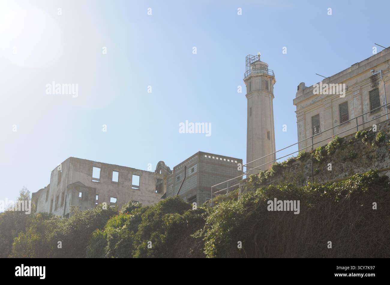 Prison d'Alcatraz, une île célèbre située dans la baie de San Francisco, en Californie. Banque D'Images