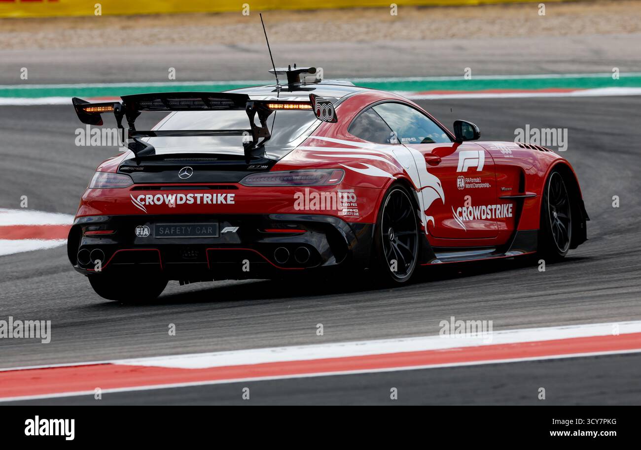FIA Mercedes-AMG GT Black Series Safety car 500e anniversaire du Grand Prix des États-Unis de formule 1 2025, 19e manche du Championnat du monde de formule 1 2025 de la FIA du 17 au 19 octobre 2025 sur le circuit des Amériques, à Austin, Texas, États-Unis d'Amérique Banque D'Images