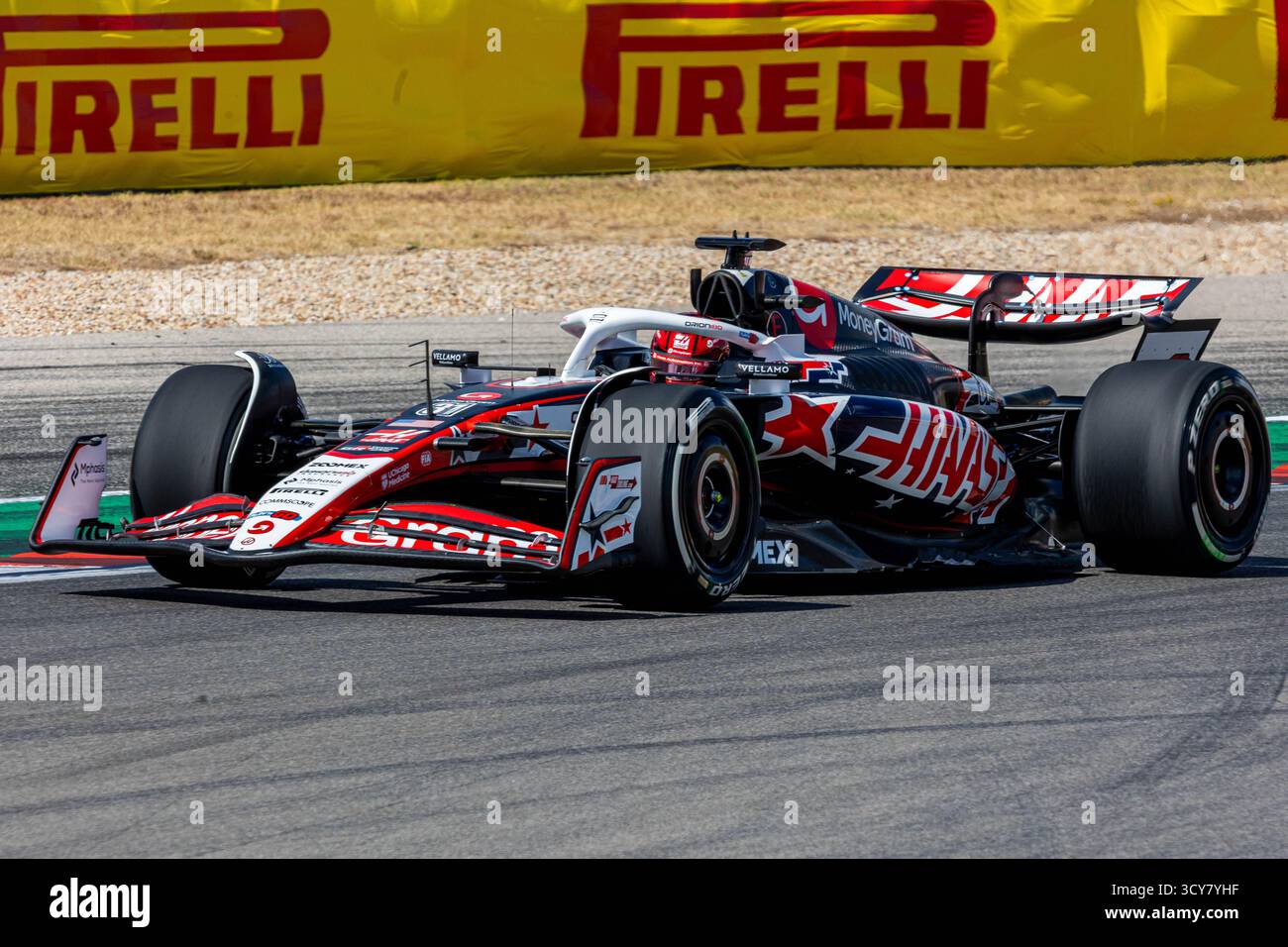 Austin, Texas, États-Unis, 17 octobre 2025, Esteban Ocon, Haas F1 Team, lors de la Journée de qualification F1, Copyright : Filip Skripko/Alamy Live News Banque D'Images