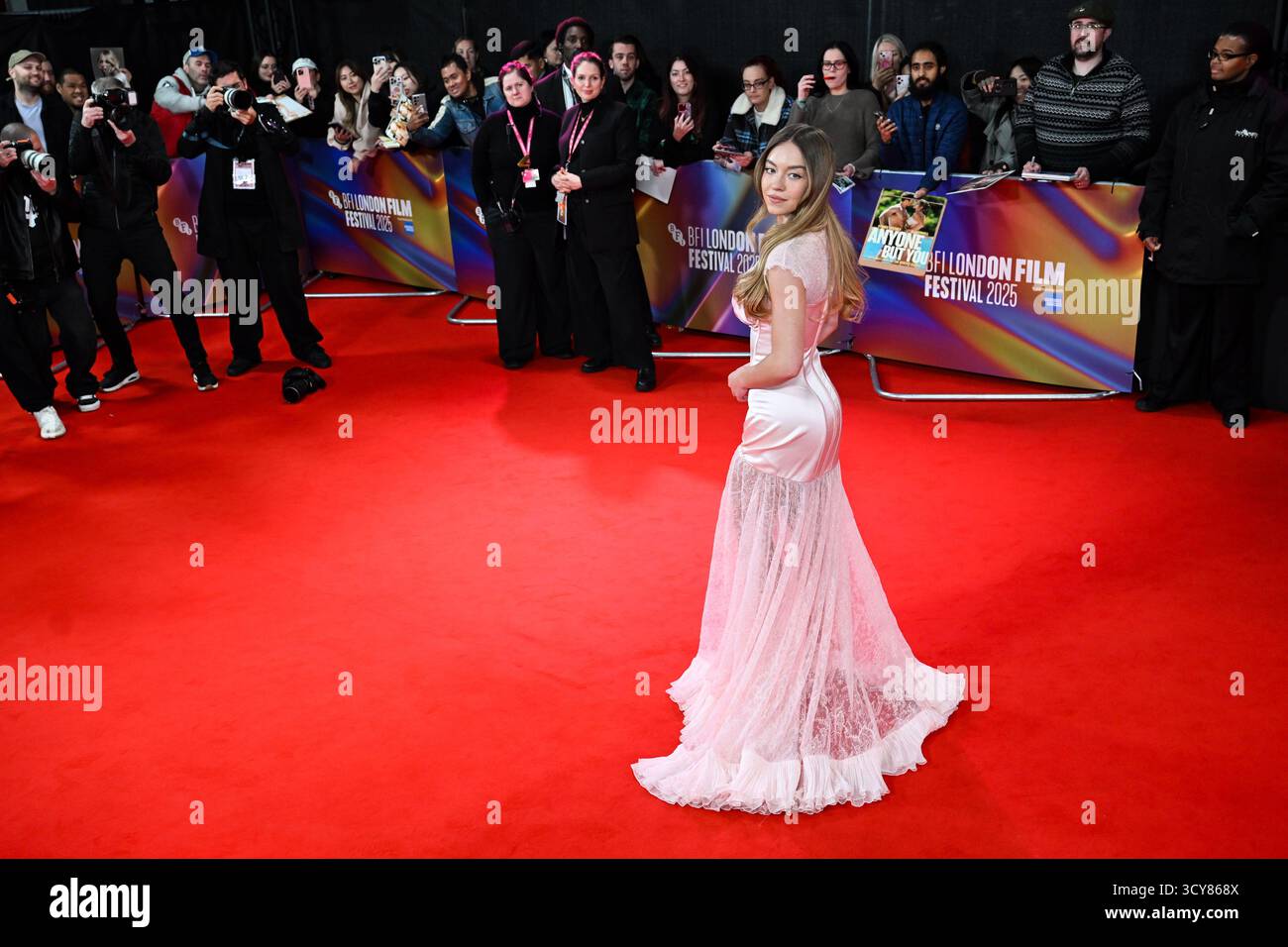 Londres, Royaume-Uni. 17 octobre 2025. Sydney Sweeney assiste à la projection de Christy, au Southbank Centre, Royal Festival Hall, Londres, dans le cadre du BFI London film Festival. Le crédit photo devrait se lire : Matt Crossick/Alamy Live News Banque D'Images