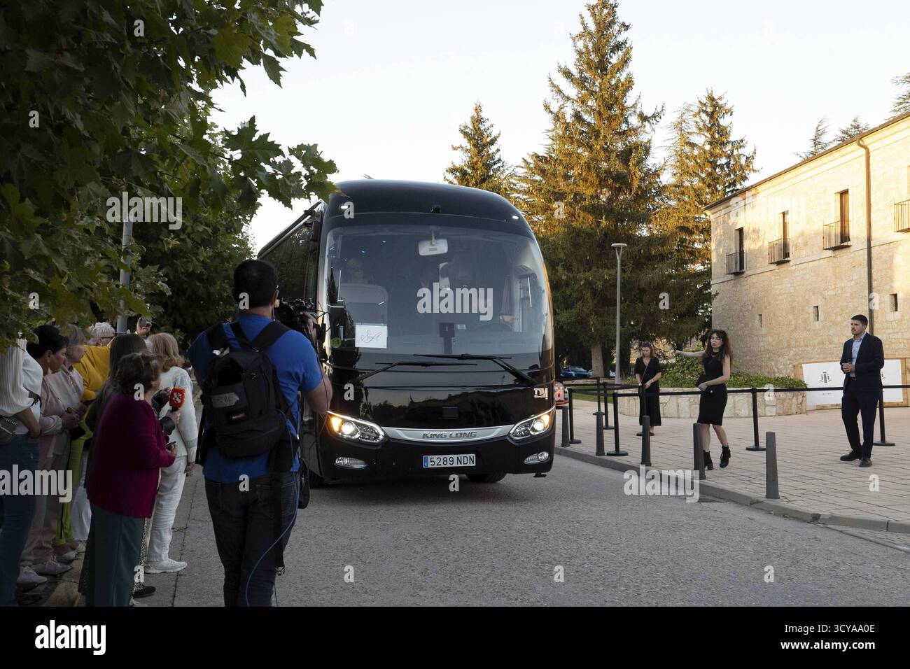 Valladolid, Espagne. 17 octobre 2025. Lors du prémariage de Stella Banderas et Alex Gruszynski à Valladolid le vendredi 17 octobre 2025. Crédit : CORDON PRESS/Alamy Live News Banque D'Images