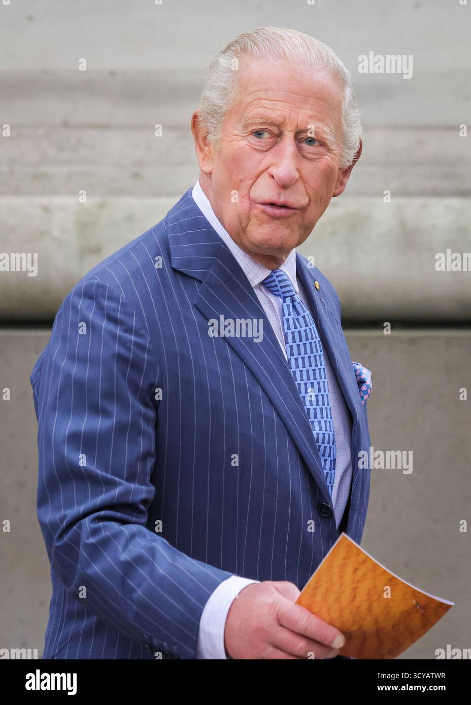 Roi Charles III, portrait rapproché du monarque britannique, Londres, Royaume-Uni Banque D'Images