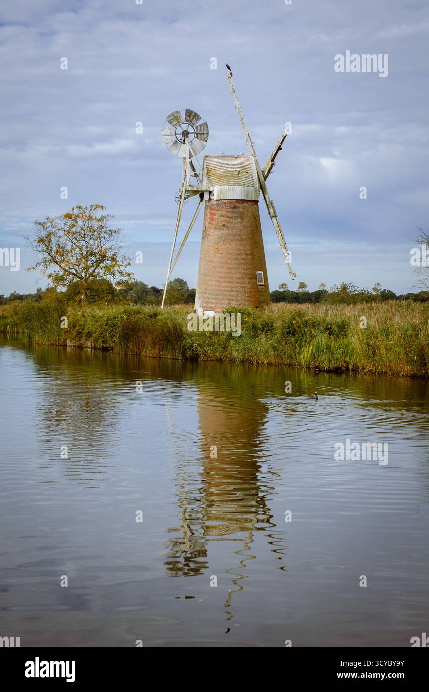 Turf Fen drainage Mill Banque D'Images
