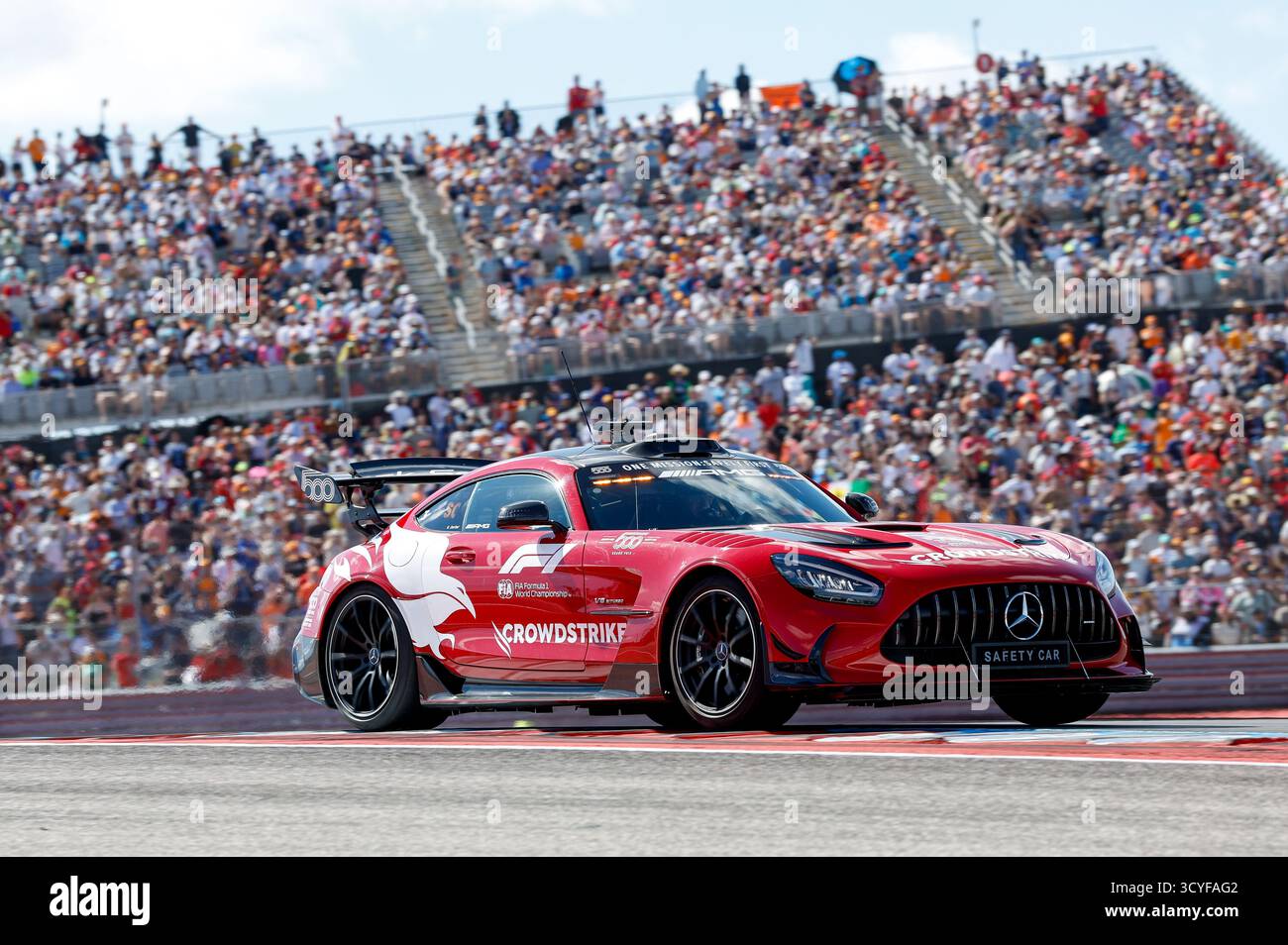 FIA Mercedes-AMG GT Black Series Safety car lors du Grand Prix de formule 1 des États-Unis 2025, 19e manche du Championnat du monde de formule 1 2025 de la FIA du 17 au 19 octobre 2025 sur le circuit des Amériques, à Austin, Texas, États-Unis d'Amérique Banque D'Images