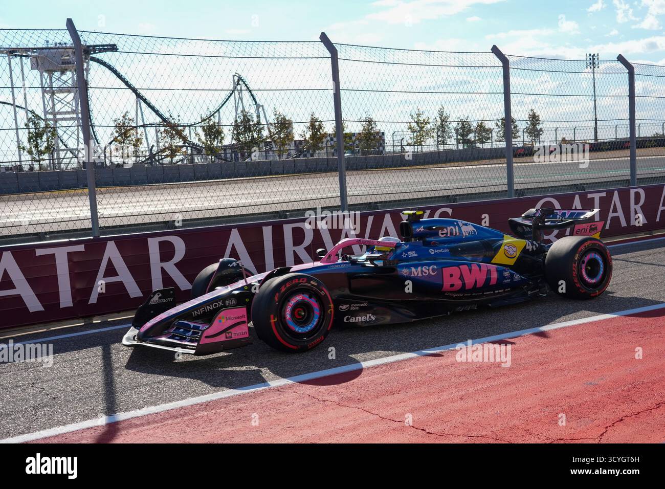 Austin, États-Unis. 18/10/2025. Franco Colapinto d'Argentine pilotant la BWT Alpine F1 Team A525 Renault (43), lors du Grand Prix de formule 1 MSC Cruises United States 2025. Crédit : Alessio Morgese / Alamy Live news Banque D'Images