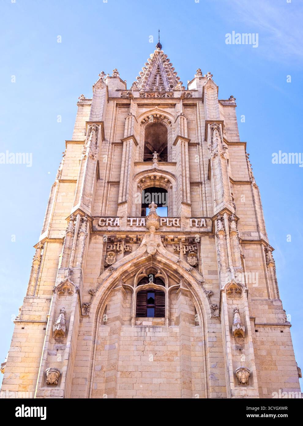 Torre de la Catedral de León. Castille León. España. Banque D'Images