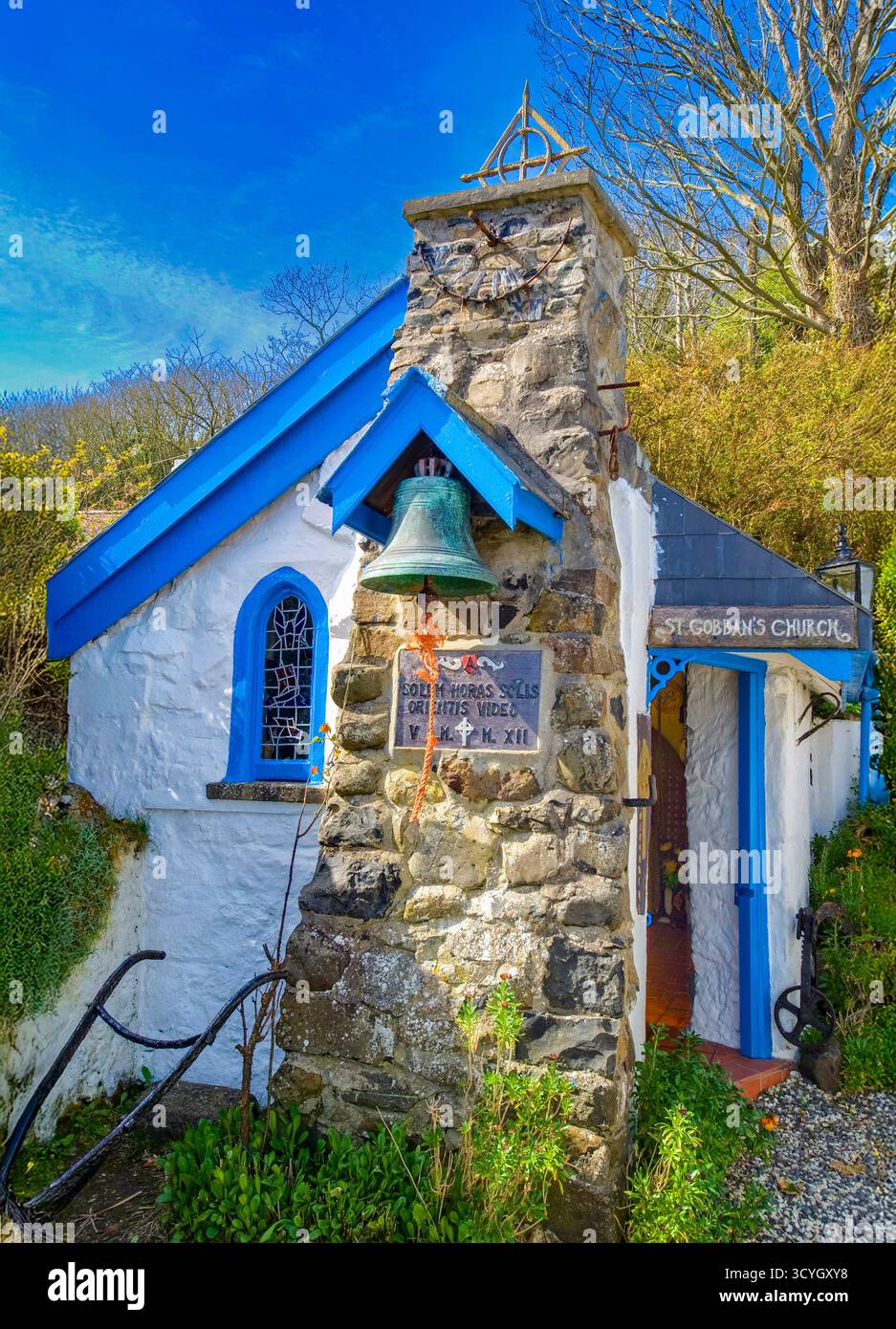 Église des Gobbins dans le comté de Portbradden Antrim, Irlande du Nord Banque D'Images
