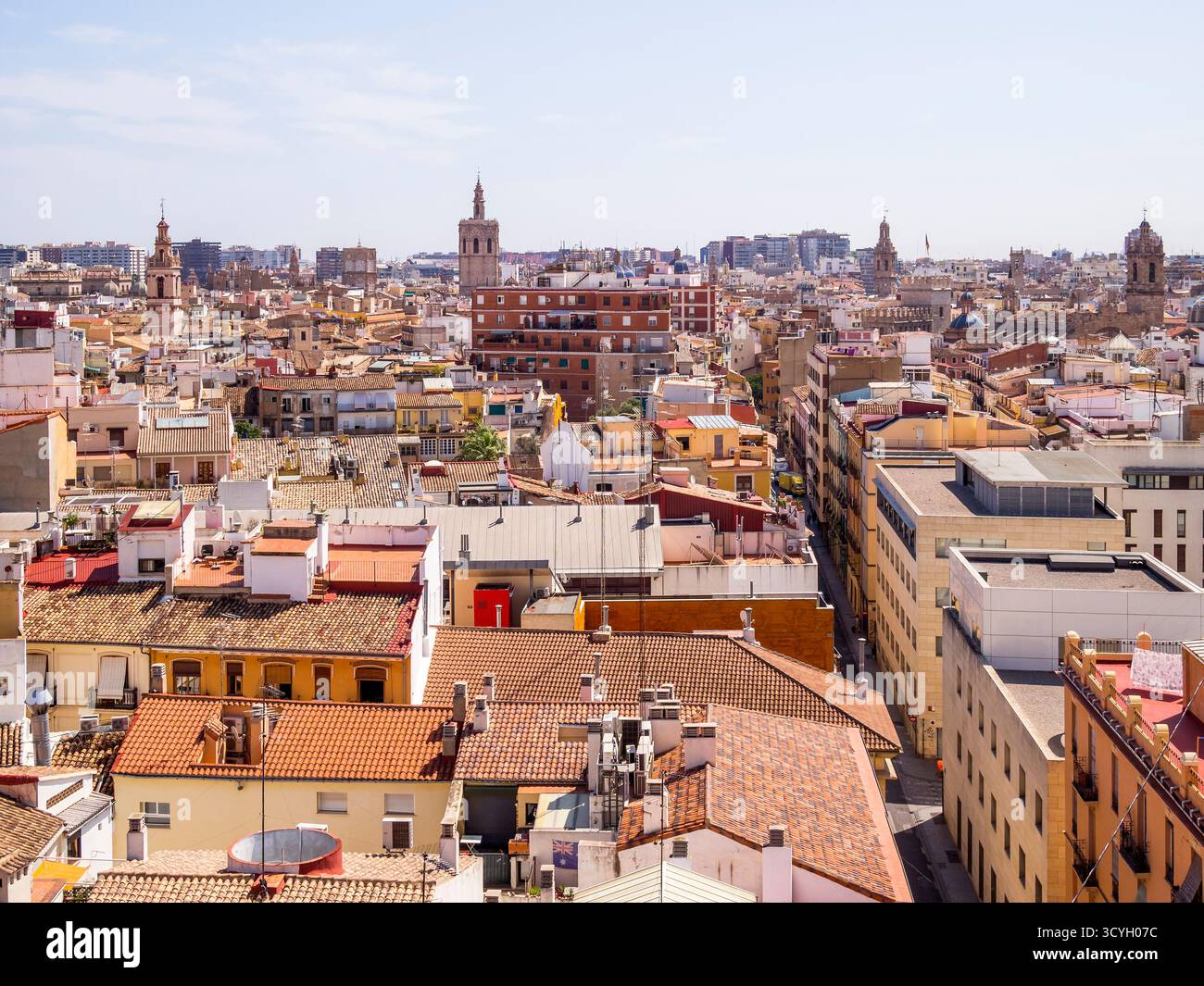 Vista de Valencia desde el mirador de las Torres de Quart. Valence. Communauté Valenciana. España Banque D'Images