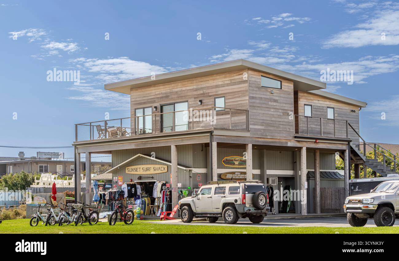 sunset surf shack à montauk, ny Banque D'Images