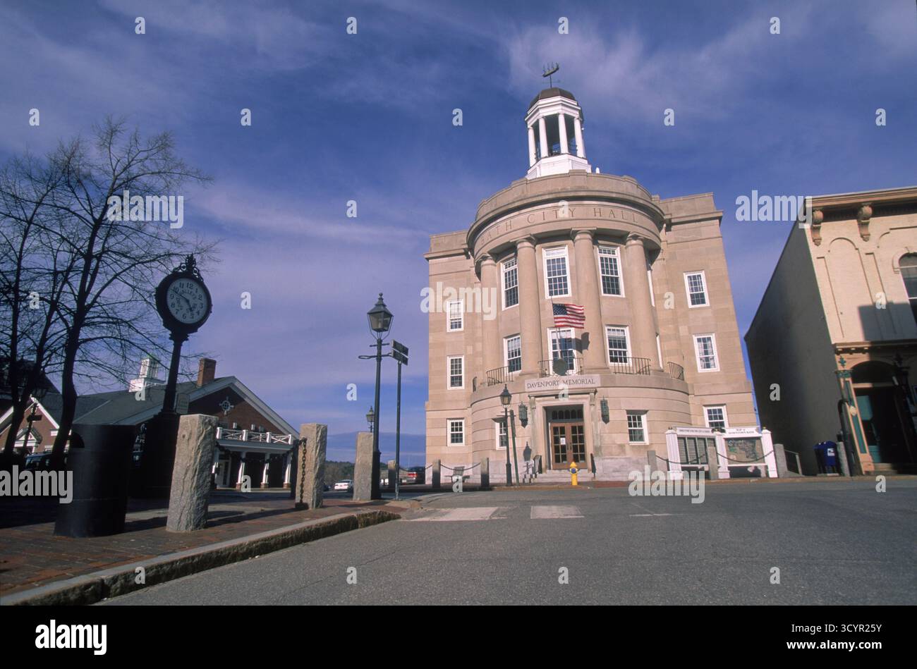 Hôtel de ville de Bath, Maine, États-Unis. Banque D'Images