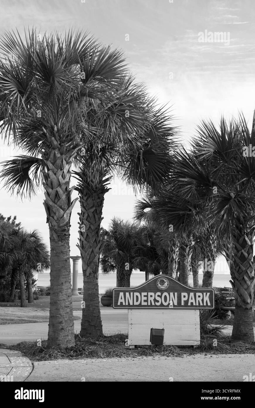 Anderson Park à côté de Camelot Hotel à Myrtle Beach, Caroline du Sud, États-Unis. Banque D'Images