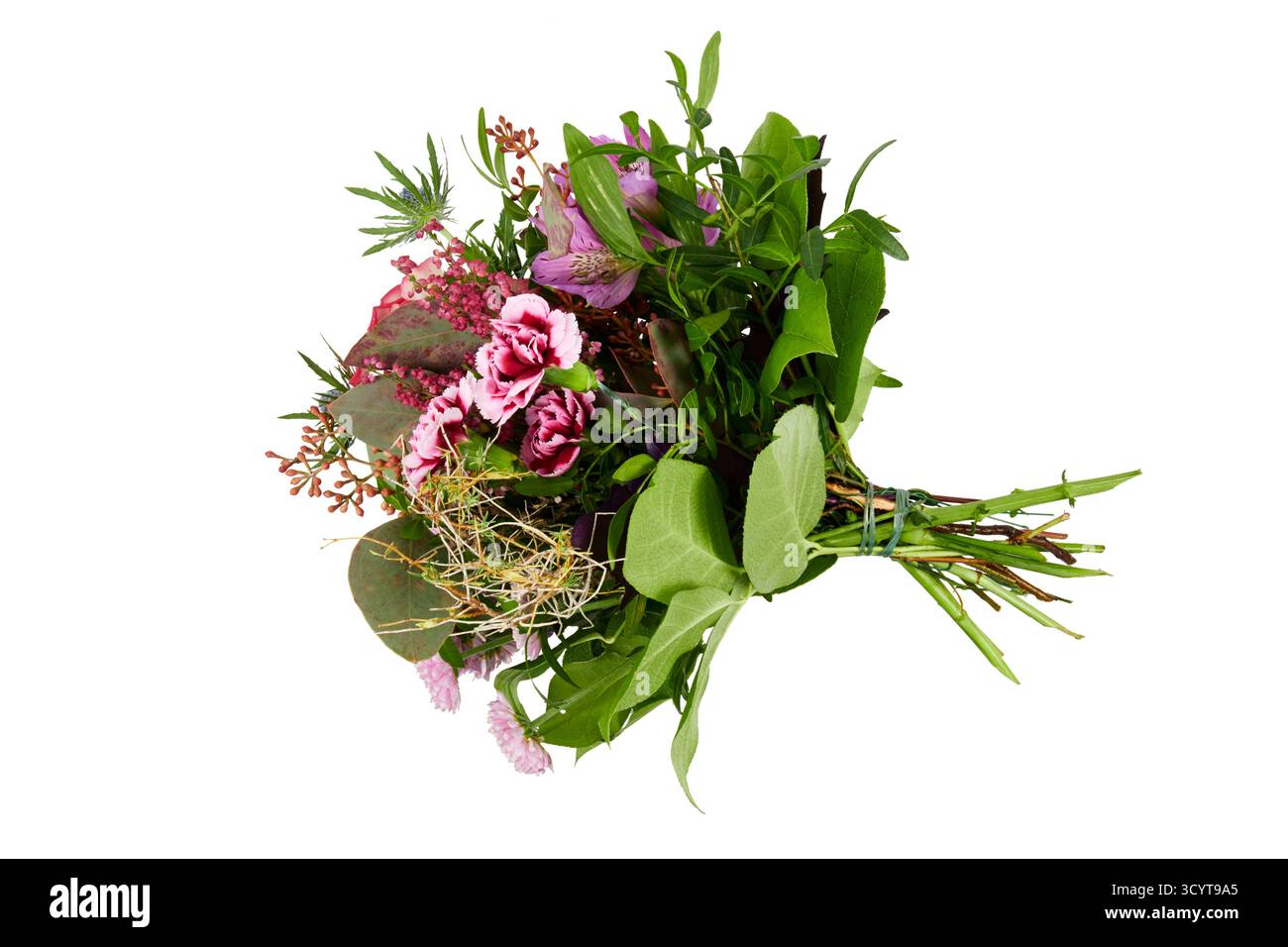 beau bouquet de fleurs isolé sur blanc Banque D'Images