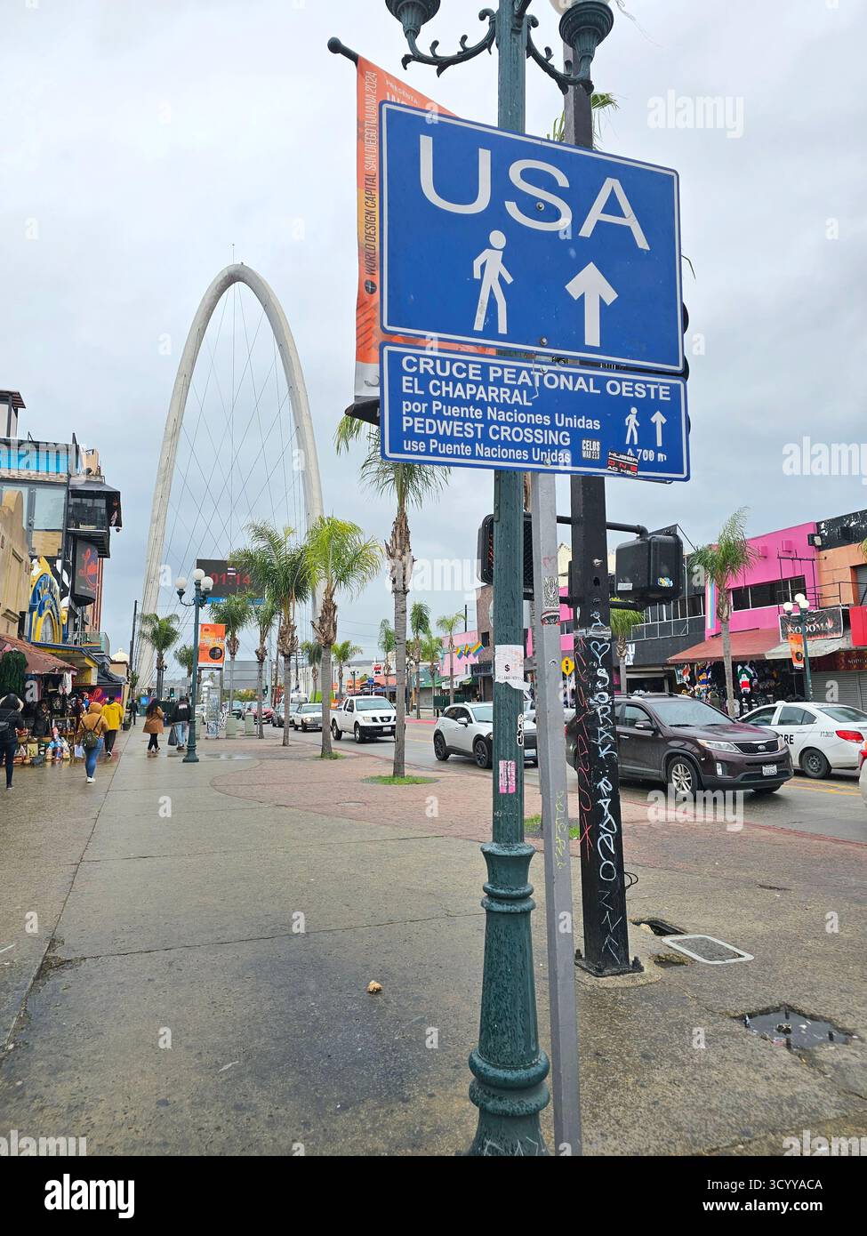 Tijuana, basse Californie, Mexique - 14 mars 2025 : horloge monumentale de Tijuana ou Millennium Arch l'un des symboles les plus importants de cette frontière Banque D'Images
