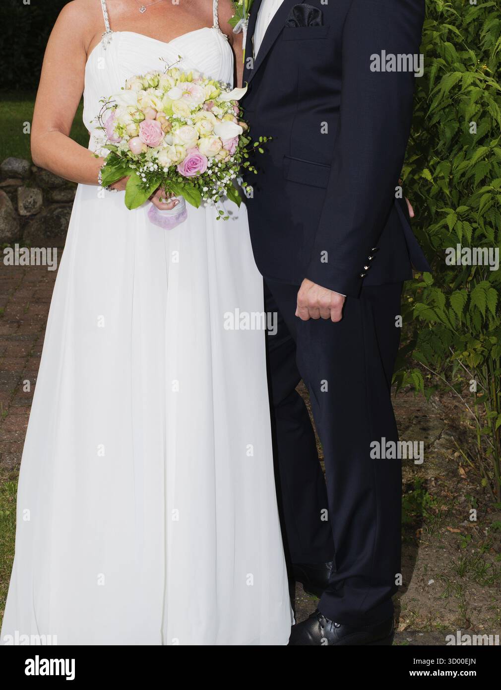 Couple de mariage le jour de leur mariage paire de mariage le jour de leur mariage Banque D'Images