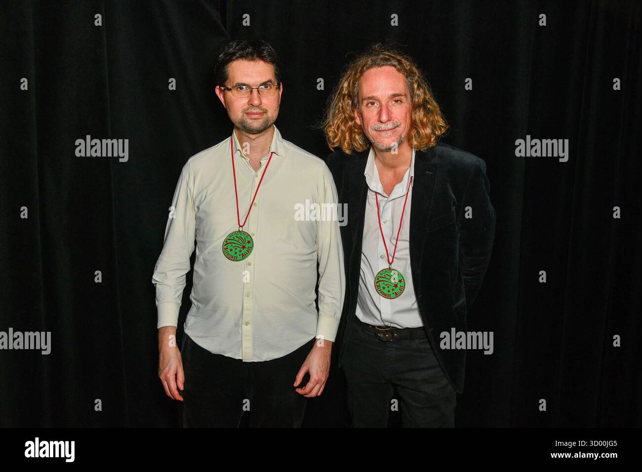 Paris, France. 20 octobre 2025. Adrien Frasse-Sombet, Jérôme Hauser à la soirée de clôture du 9ème Festiv'allais le 20 octobre 2025, à Paris, France. Photo ShootPix/ABACAPRESS.COM crédit : Abaca Press/Alamy Live News Banque D'Images