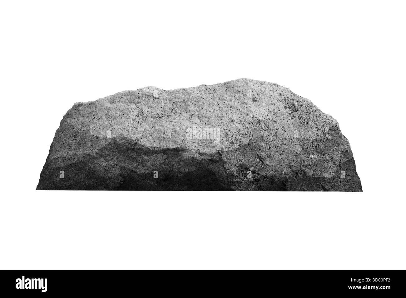 roche isolée sur fond blanc. Banque D'Images