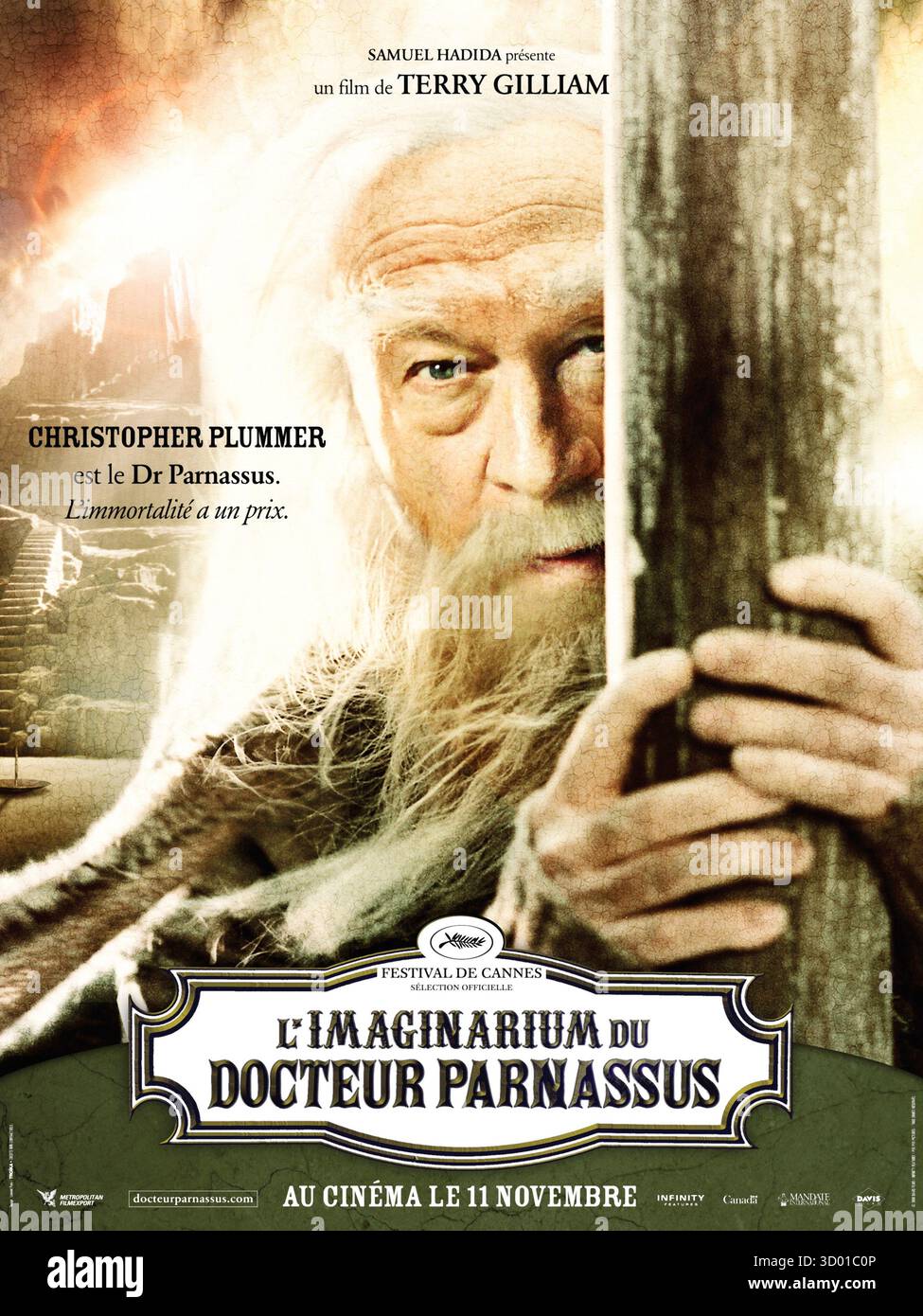 L'Imaginarium du Docteur Parnassus année : 2009 réalisé par : Terry Gilliam Christopher Plummer personnage affiche française Banque D'Images