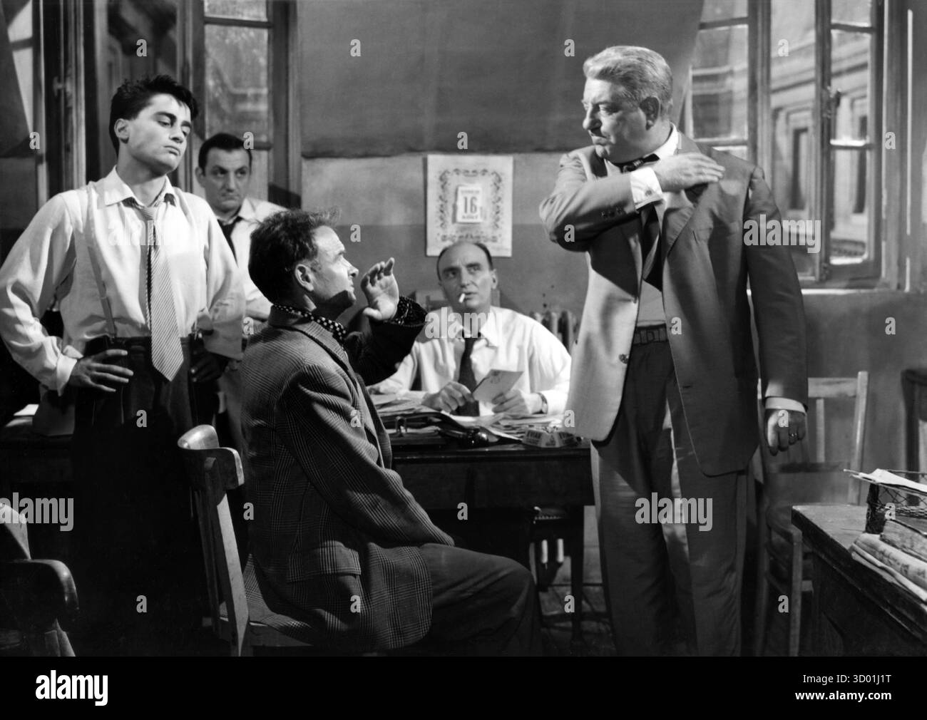 Maigret tend un piège année : 1958 France réalisateur : Jean Delannoy Maurice Sarfati, Lino Ventura, Guy Decomble, André Valmy, Jean Gabin Banque D'Images