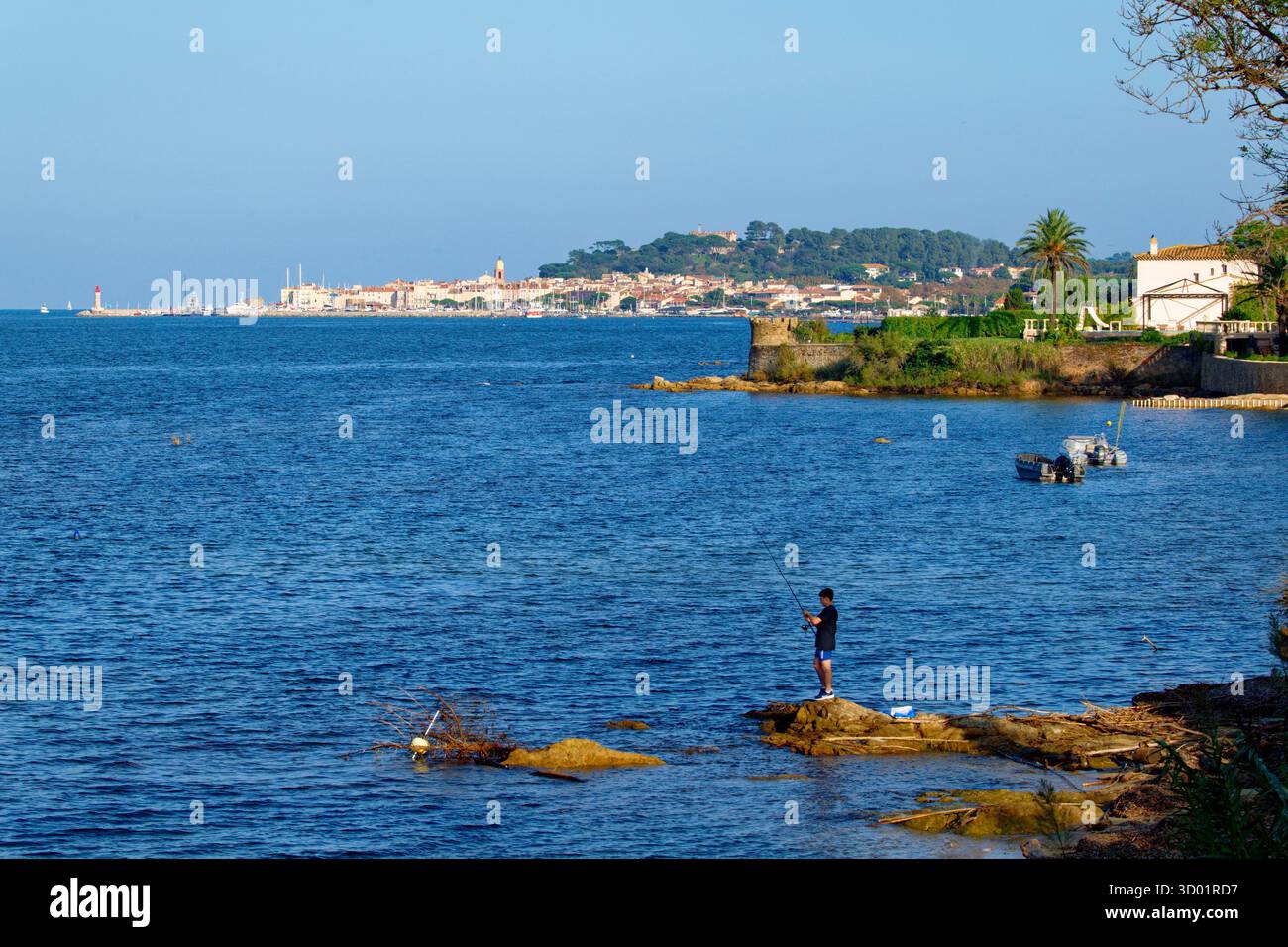 France, Var, Gassin, plage de Moune et Saint Tropez en boulangerie Banque D'Images