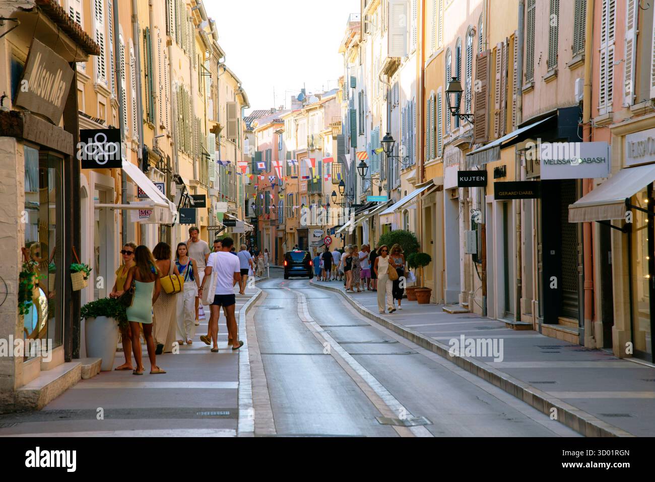 France, Var, Saint Tropez, vieille ville, rue Gambetta Banque D'Images