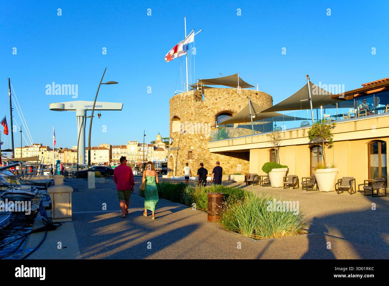 France, Var, Saint Tropez, le vieux port, maitre de port Banque D'Images