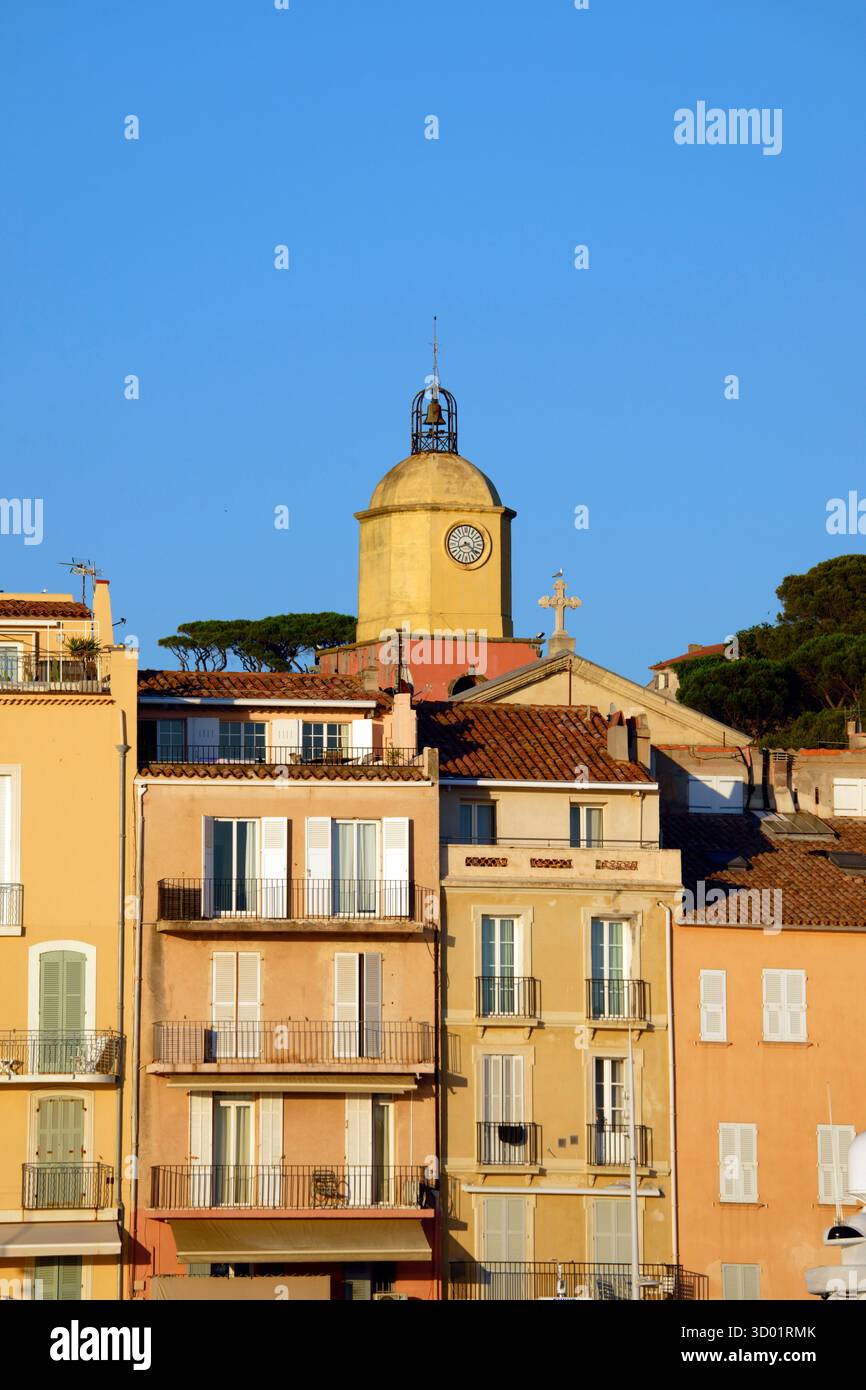 France, Var, Saint Tropez, vieille ville, l'église paroissiale notre-Dame de l'Assomption Banque D'Images