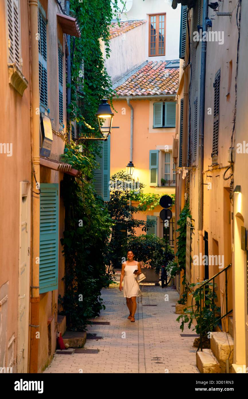 France, Var, Saint Tropez, vieille ville Banque D'Images