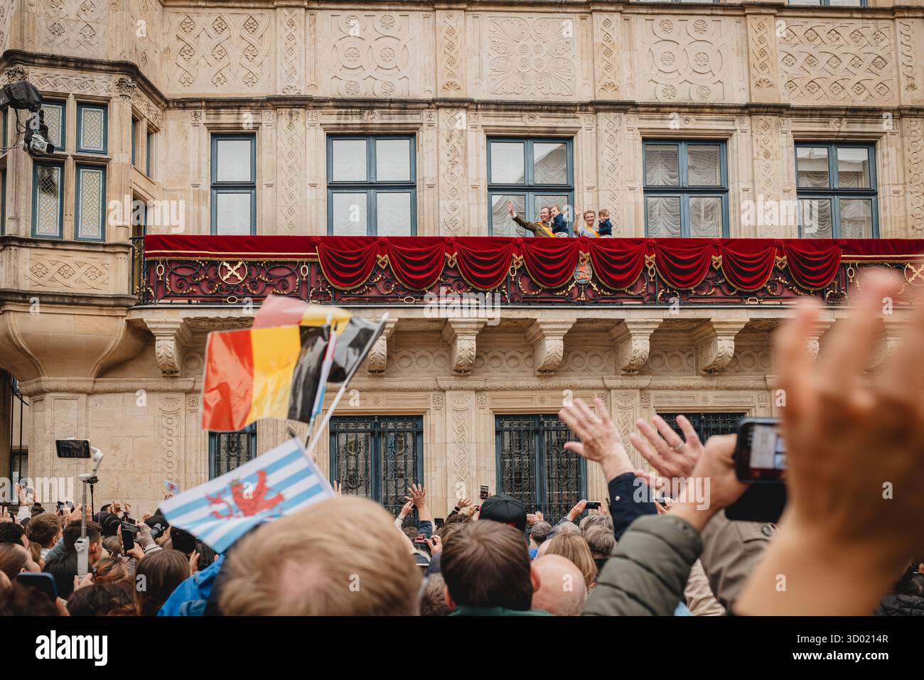 LUXEMBOURG - 3 octobre 2025 : reportage de l'historique Trounwiessel, célébrations de l'adhésion du nouveau Grand-Duc de Luxembourg Banque D'Images