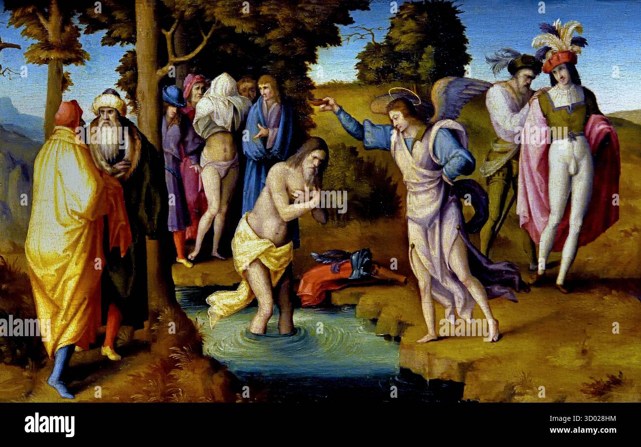 Joseph présente son père et ses frères à Pharaon 1516 Francesco Granacci 1469 -1543 est un peintre italien de la Renaissance. Florence Italie Banque D'Images Joseph présente son père et ses frères à Pharaon 1516 Francesco Granacci 1469 -1543 est un peintre italien de la Renaissance. Florence Italie Banque D'Images