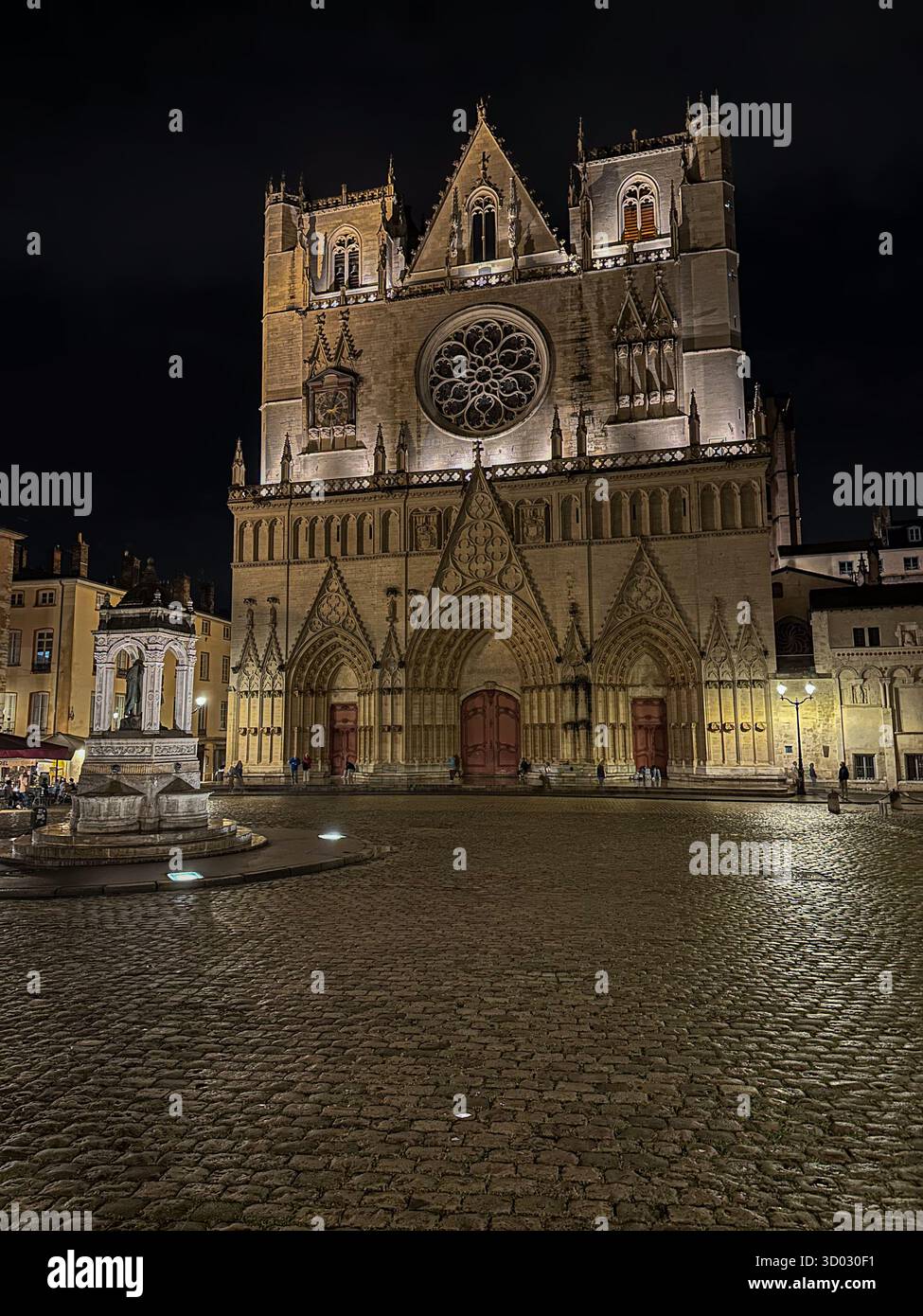 Cathédrale Saint-Jean-Baptiste de Lyon dans le Vieux Lyon, la vieille ville de Lyon, France. Banque D'Images Cathédrale Saint-Jean-Baptiste de Lyon dans le Vieux Lyon, la vieille ville de Lyon, France. Banque D'Images