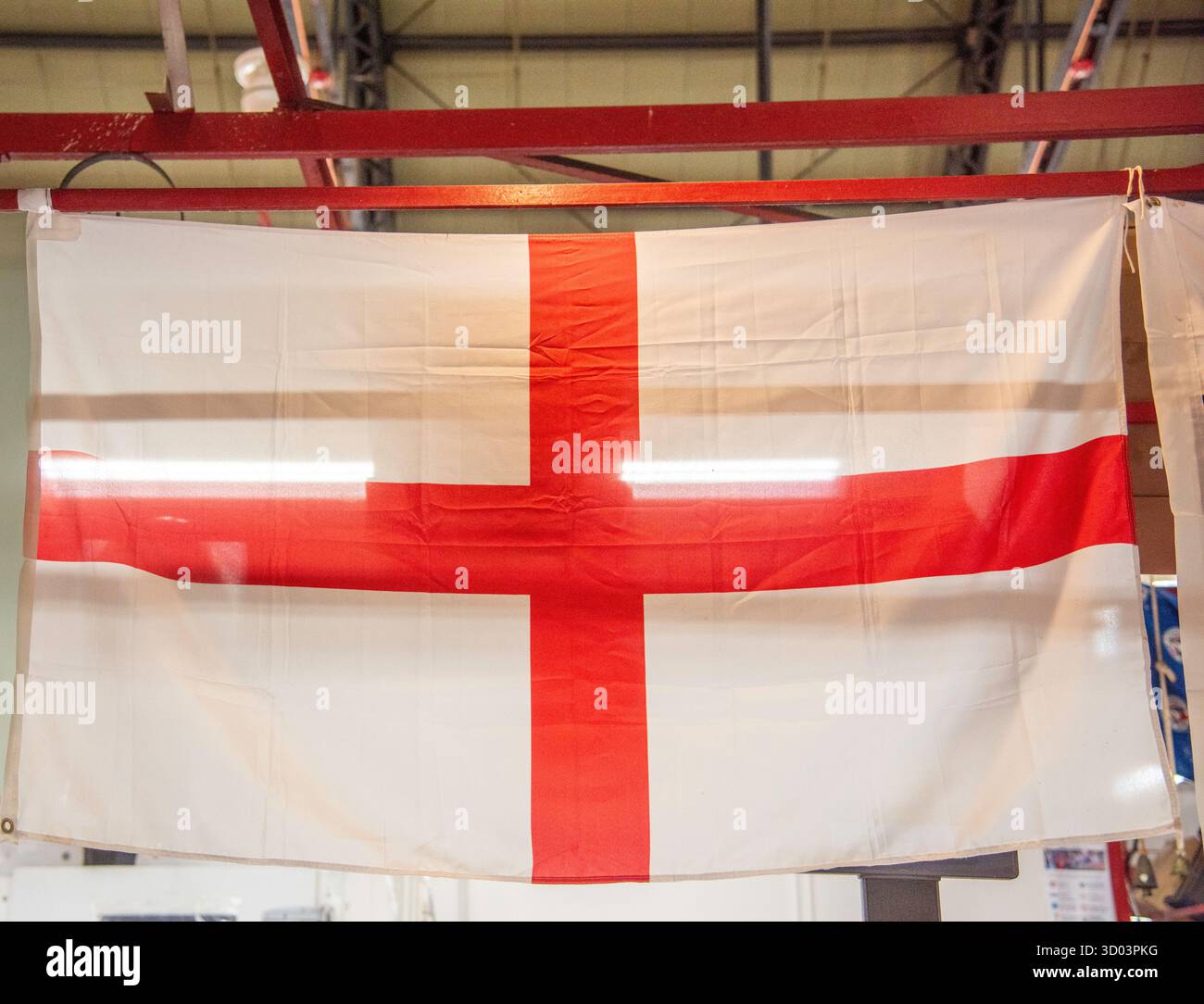Le drapeau anglais à un Lawrence Market. Banque D'Images