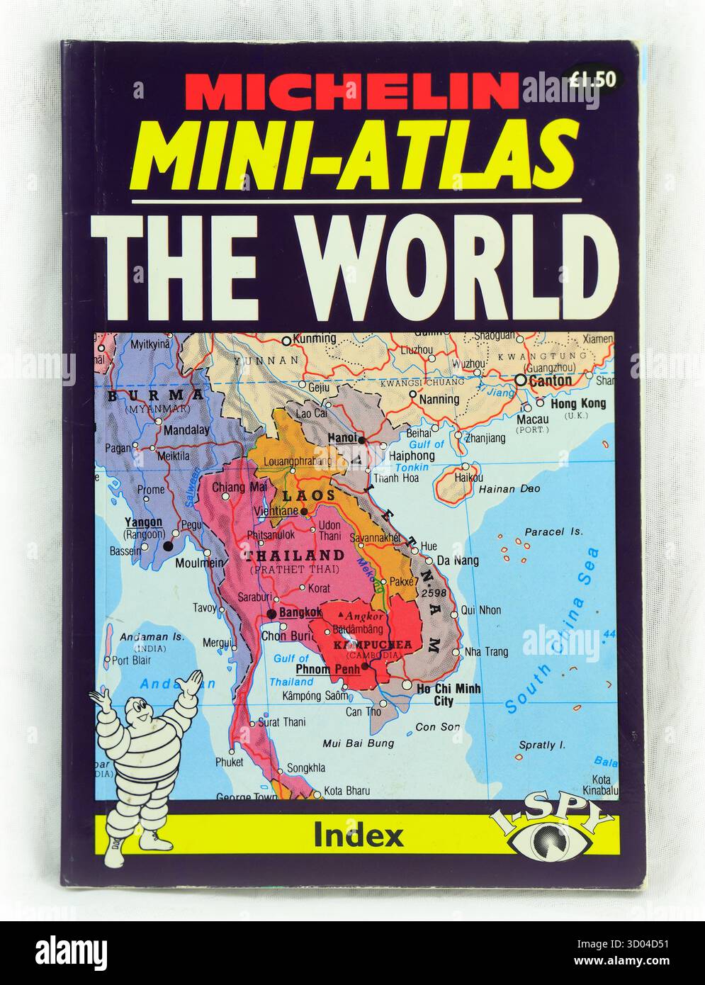 Photographie de couverture de Michelin Mini-Atlas - le livre de carte du monde. Configuration du studio. Prise en octobre 2025 Banque D'Images