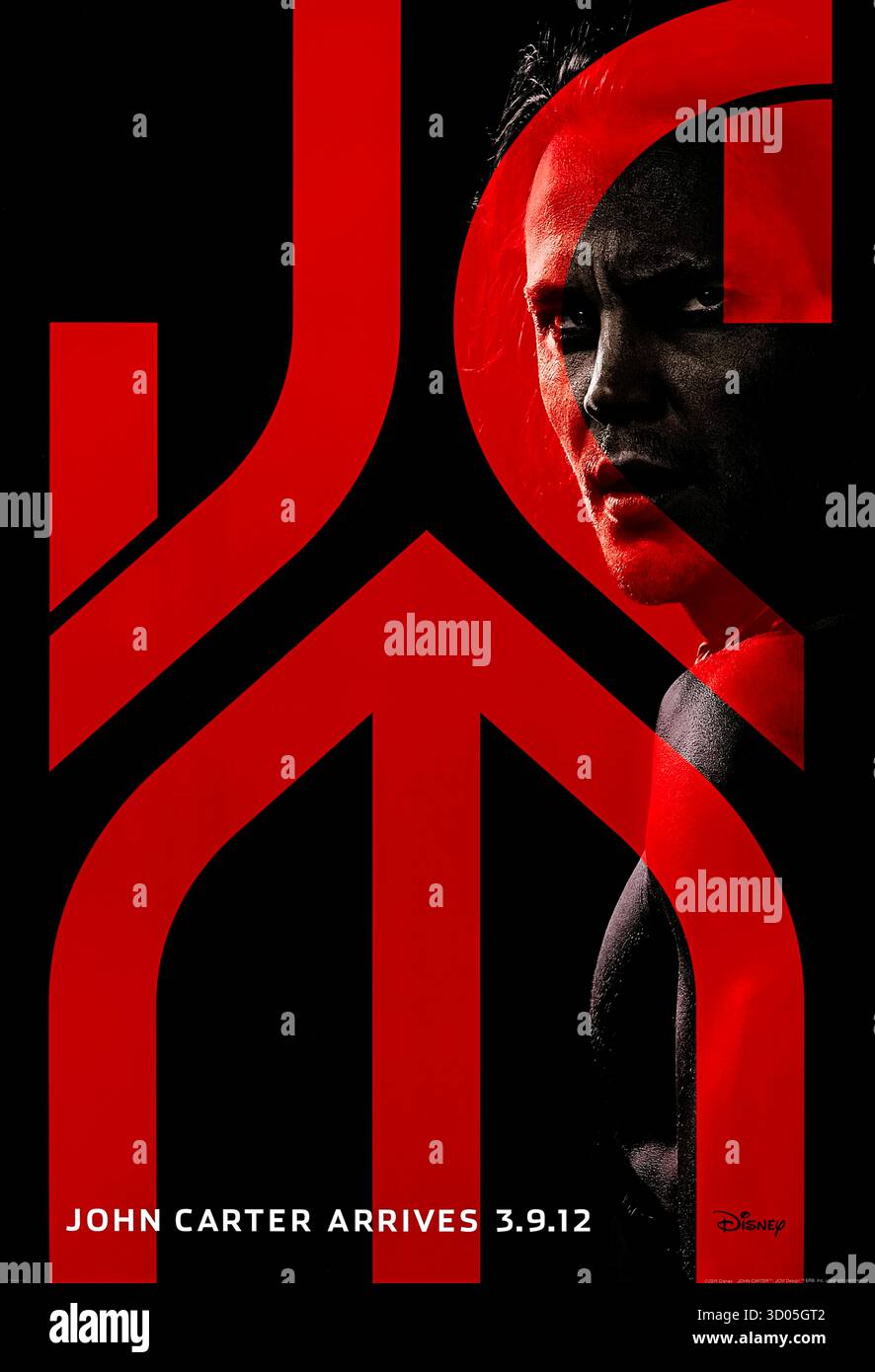 John carter (2012) réalisé par Andrew Stanton et mettant en vedette Taylor Kitsch, Lynn Collins et Willem Dafoe. Un vétéran de l'armée confédérée inexplicablement transporté sur mars est impliqué dans une bataille entre ses royaumes belligérants. Photographie d'une affiche originale US Advance de 2012 À USAGE ÉDITORIAL EXCLUSIF. Crédit : BFA / Walt Disney Pictures Banque D'Images
