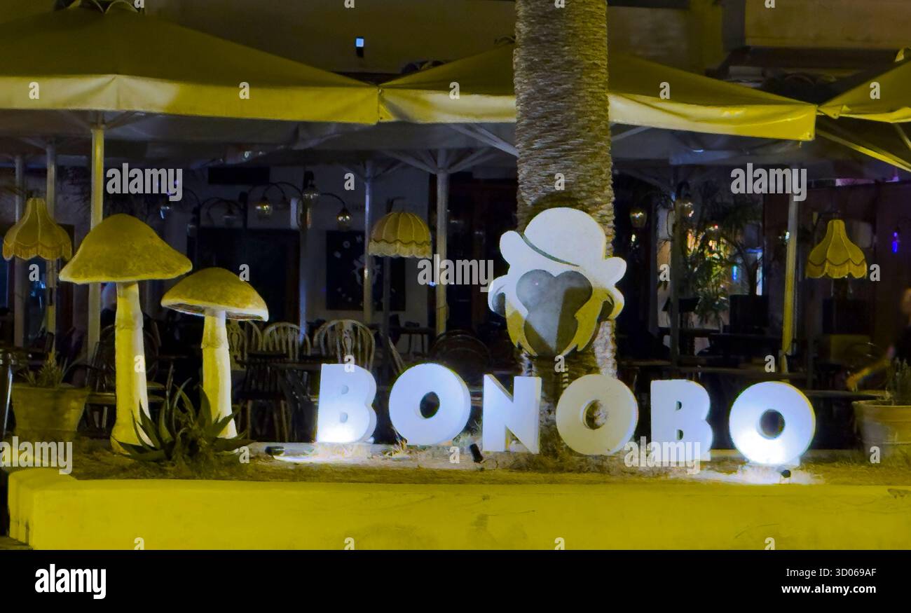 Le bar Bonobo à Réthymnon - Crète, Grèce Banque D'Images
