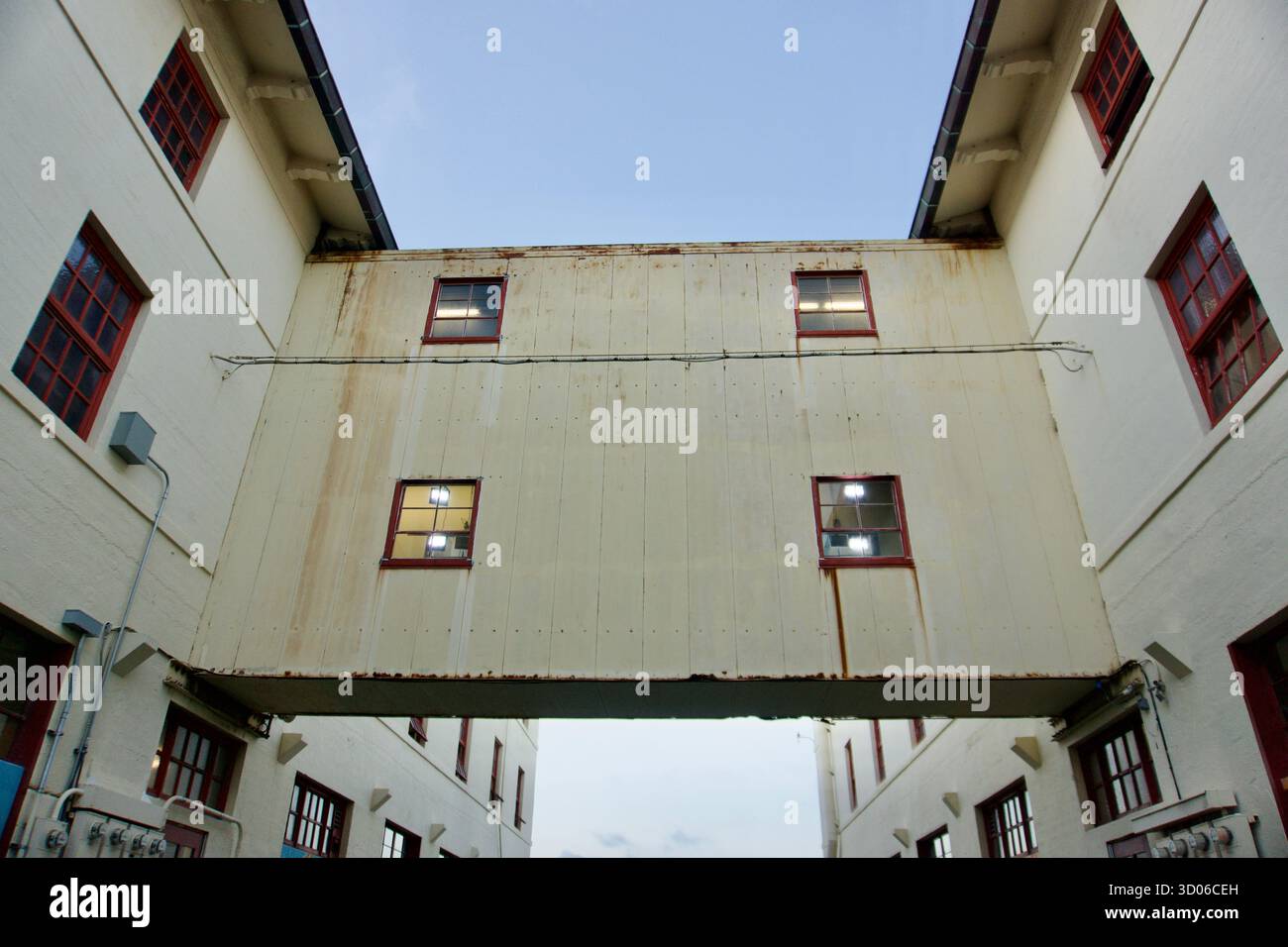 Architecture industrielle et symétrie – front de mer de San Francisco Banque D'Images
