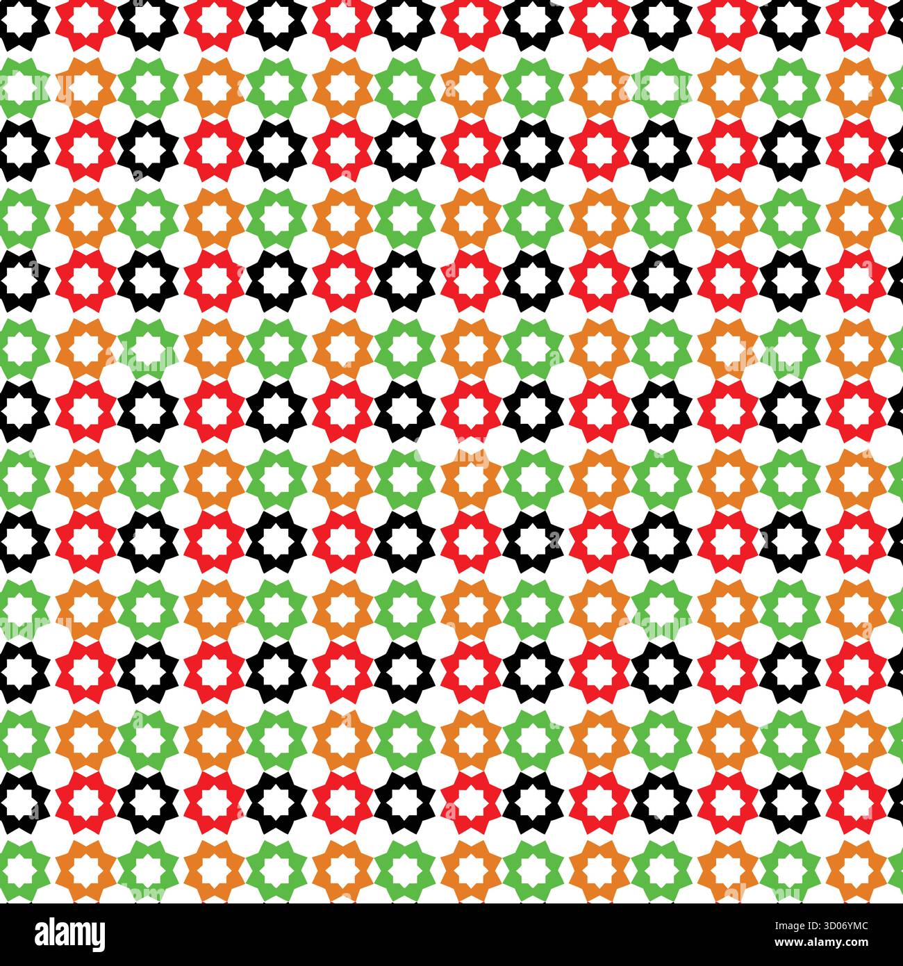 Motif d'étoiles géométriques colorées Illustration de Vecteur