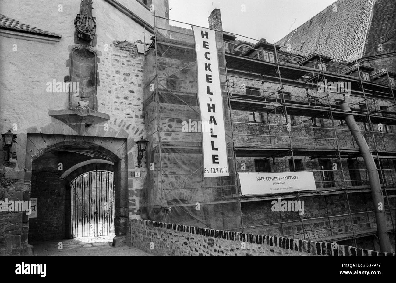 Allemagne, Halle, 5,8.1992, Burg Giebichenstein/Academy of Art, Heckel in Halle, Karl Schmidt - Ruttluff, aquarelles Banque D'Images