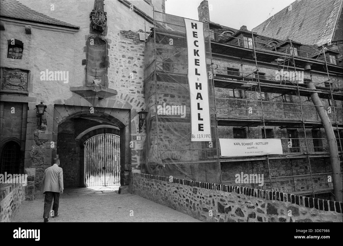 Allemagne, Halle, 5,8.1992, Burg Giebichenstein/Academy of Art, Heckel in Halle, Karl Schmidt - Ruttluff, aquarelles Banque D'Images