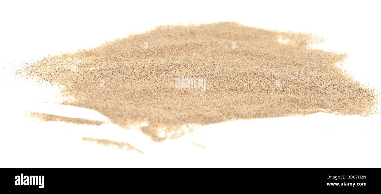 Tas de sable isolé sur fond blanc Banque D'Images