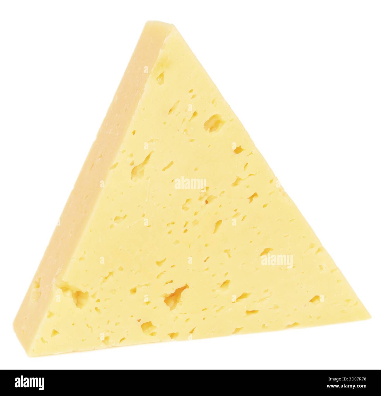 Morceau de fromage isolé sur fond blanc Banque D'Images