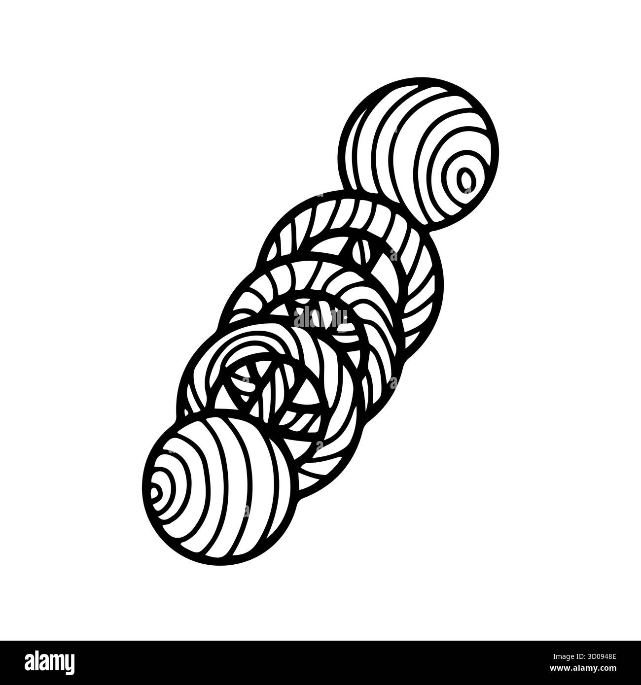 Croquis vectoriel Montessori Rattle en bois Illustration de Vecteur