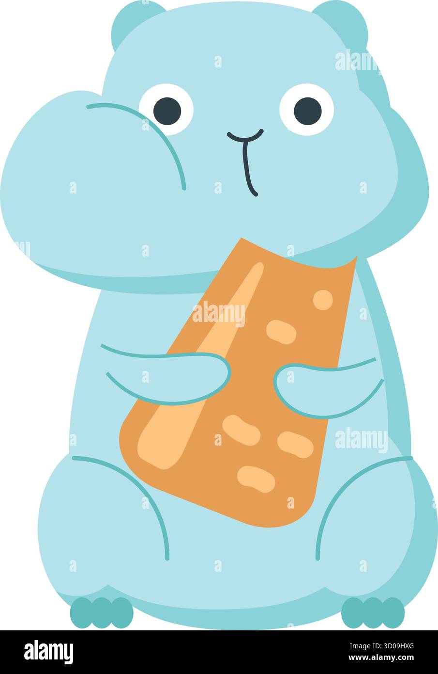 Lapin de dessin animé mignon avec vecteur de carotte. Icône Lièvre affamé. Manger illustration d'animal de lapin isolé sur fond blanc Illustration de Vecteur