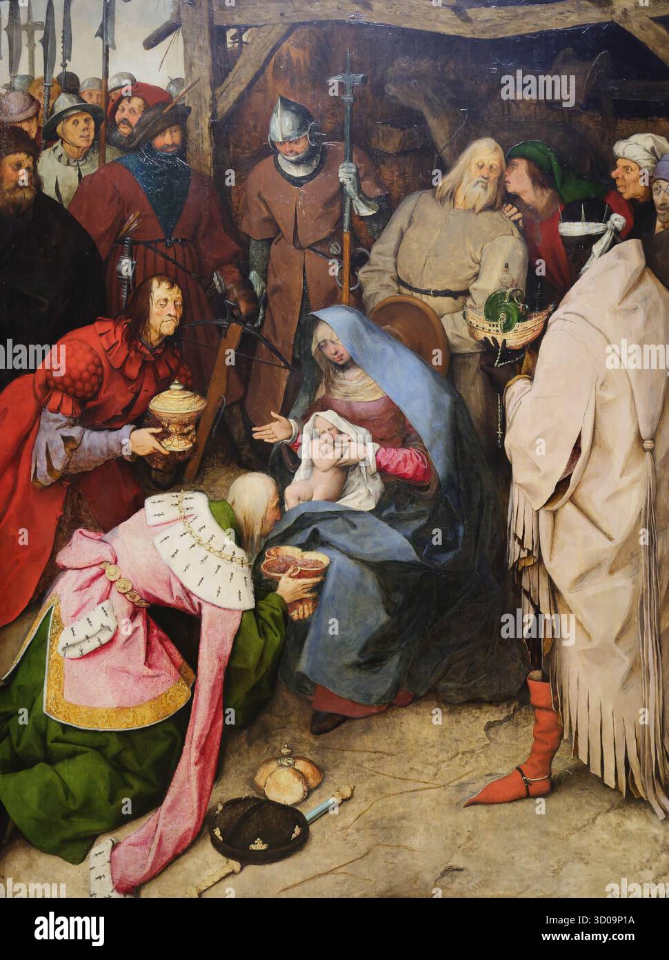 L'Adoration des Rois par le peintre flamand Pieter Breugel l'ancien à la National Gallery, Londres, Royaume-Uni Banque D'Images