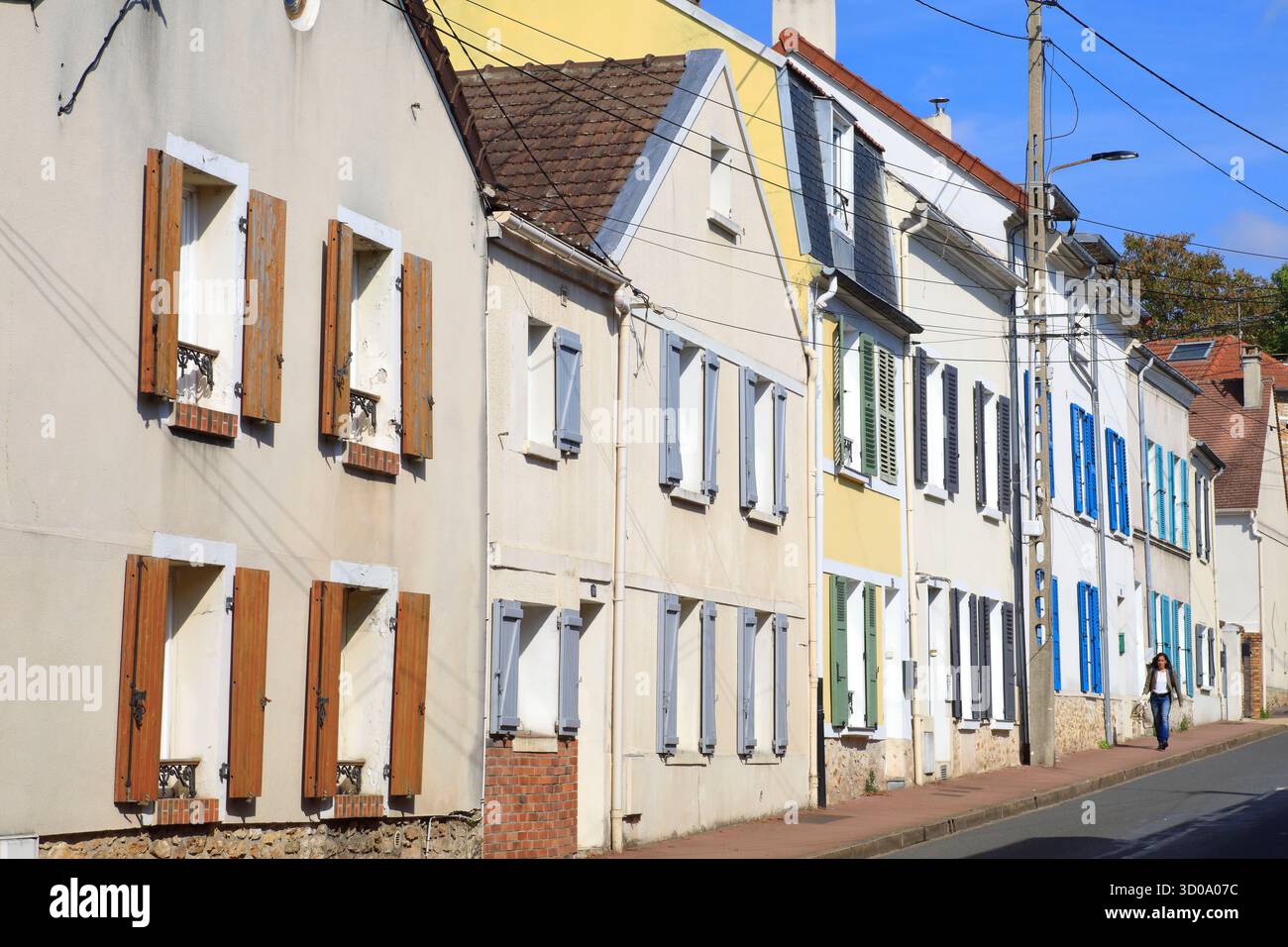 France, Val d'Oise, Vallée de Montmorency, Saint Leu la foret, rue Chauvry Banque D'Images
