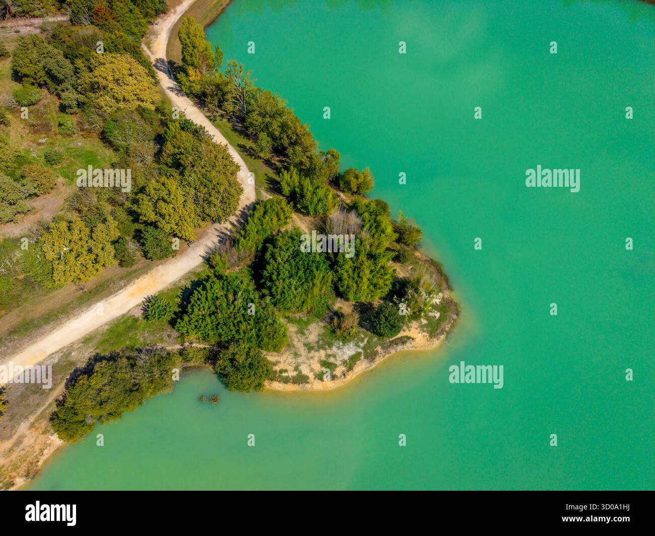 France, Gironde, Canejan, Lac Vert, (vue aérienne) Banque D'Images France, Gironde, Canejan, Lac Vert, (vue aérienne) Banque D'Images