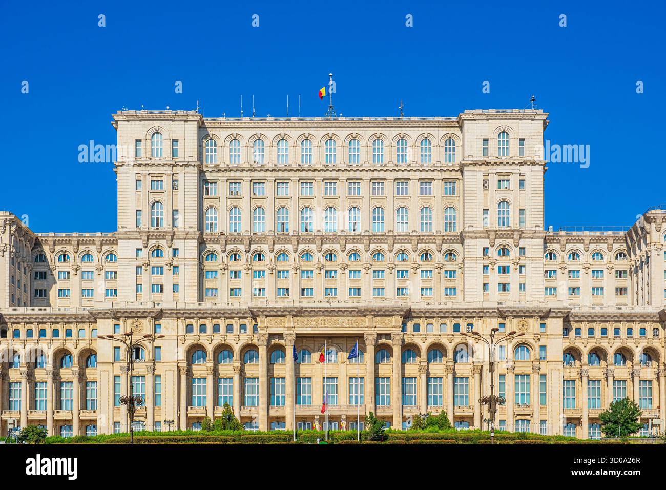 Roumanie, Bucarest, secteur 5, le palais du Parlement de style néo-classique dont la construction a commencé en 1984 sous le régime du dictateur communiste Nicolae Ceau?escu Banque D'Images