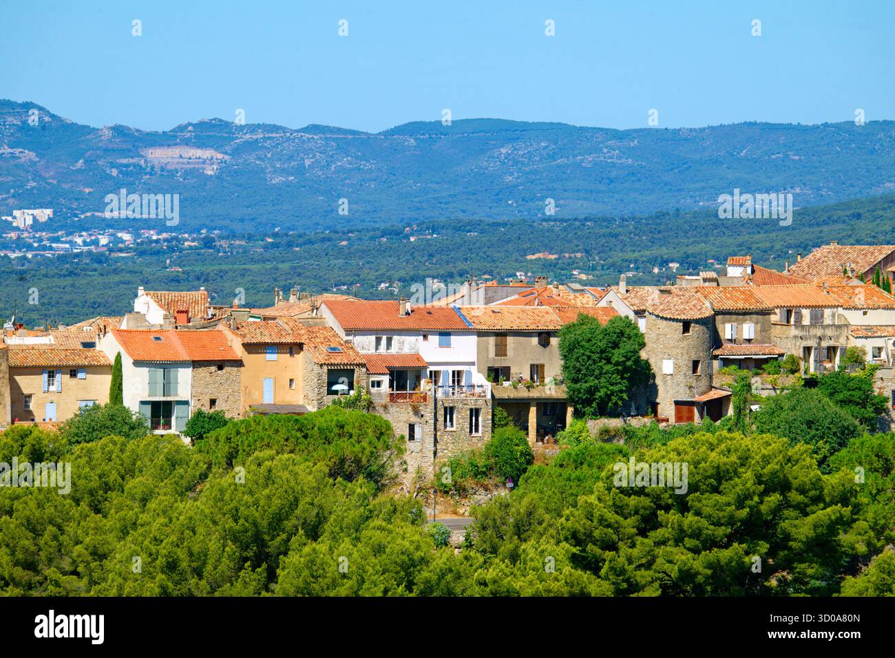 La France, Var, Le Castellet village Banque D'Images